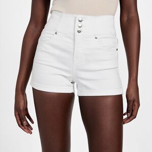 GUESS High-Waisted White Shorts for Women